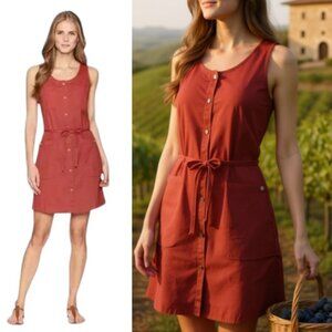 North Face Sandy Shores Dress In Washed Salmon Red Womens Size XS
